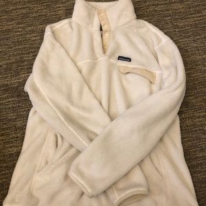 Patagonia White Re-Tool Snap-T Pullover XL